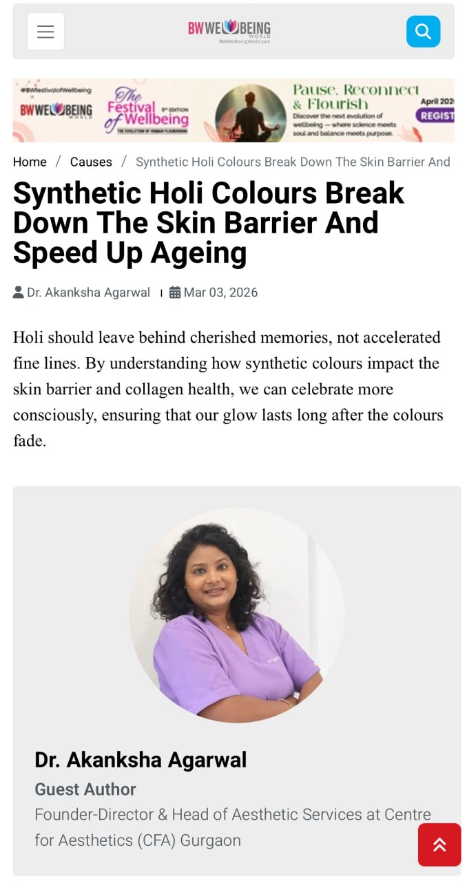 Centre for Aesthetics featured in BW Wellbeing World