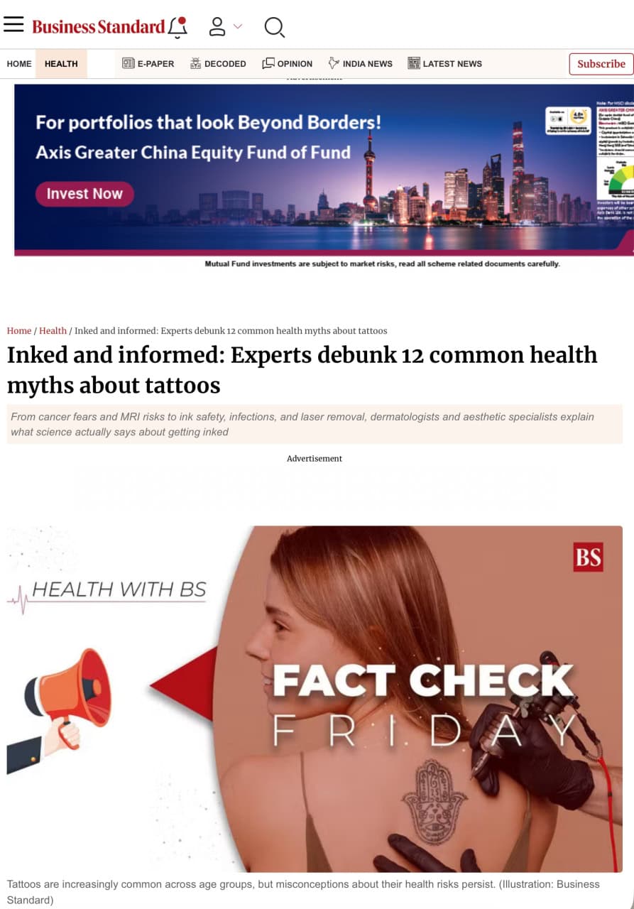 Centre for Aesthetics featured in Business Standard