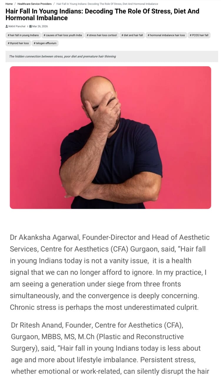 Centre for Aesthetics featured in BW Healthcare World