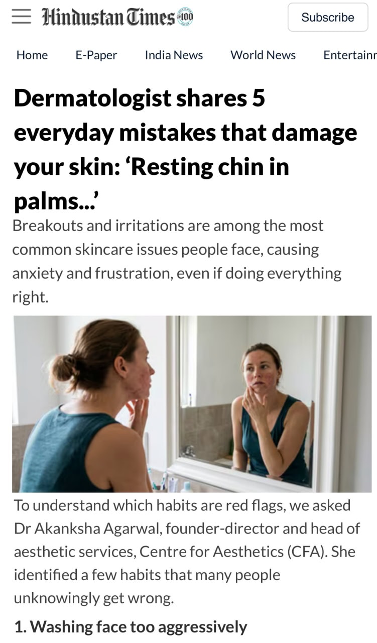 Centre for Aesthetics featured in Hindustan Times