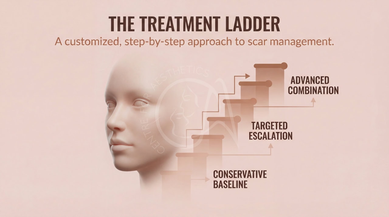 The 6 rungs of acne scar treatment from chemical peels to surgical revision