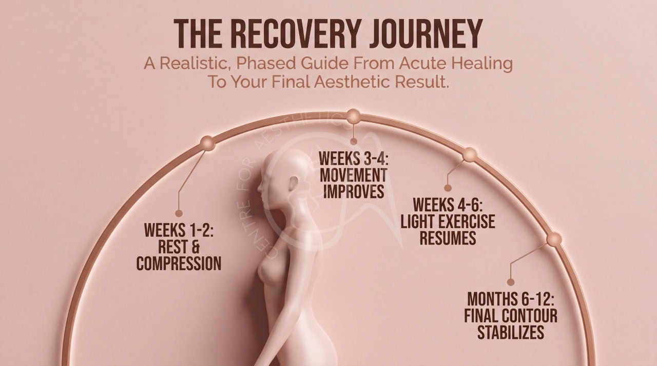 Post-operative recovery timeline expectations for Mommy Makeover patients